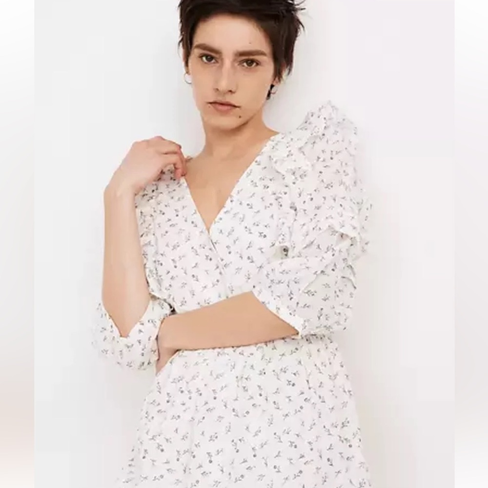 Madewell White Floral Spring‎ Dress